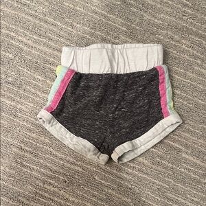 Miki Miette Baby Girl Grey Shorts with Pastel Side Stripes 12M Spring summer